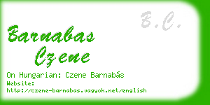 barnabas czene business card